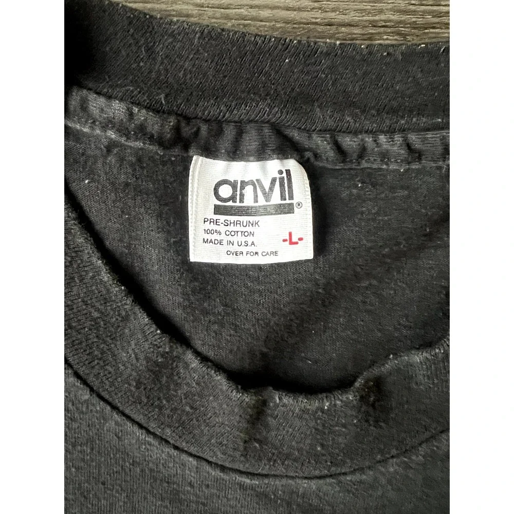 Men’s Vintage 90s Salem Big Face Michael Jordan Grail Anvil Black T-shirt L - Picture 7 of 7